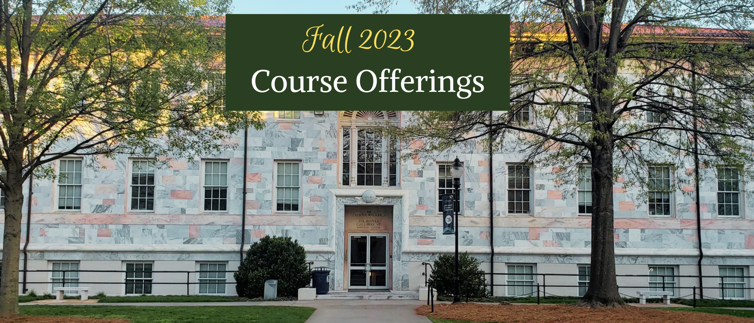 Fall 2023 Course Offerings 